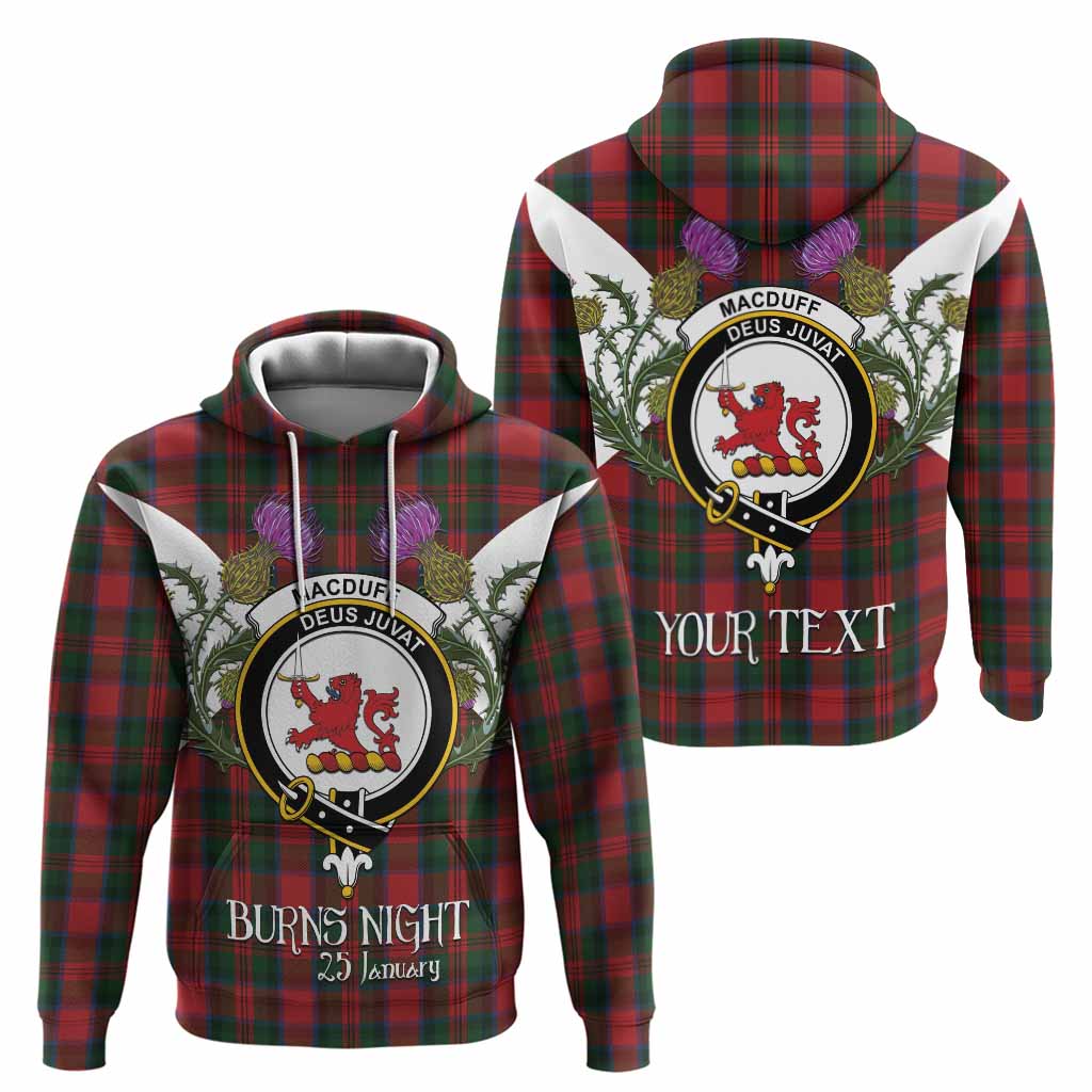 MacDuff (McDuff) Tartan Family Crest Hoodie Scottish Burns Night Thistle Floral