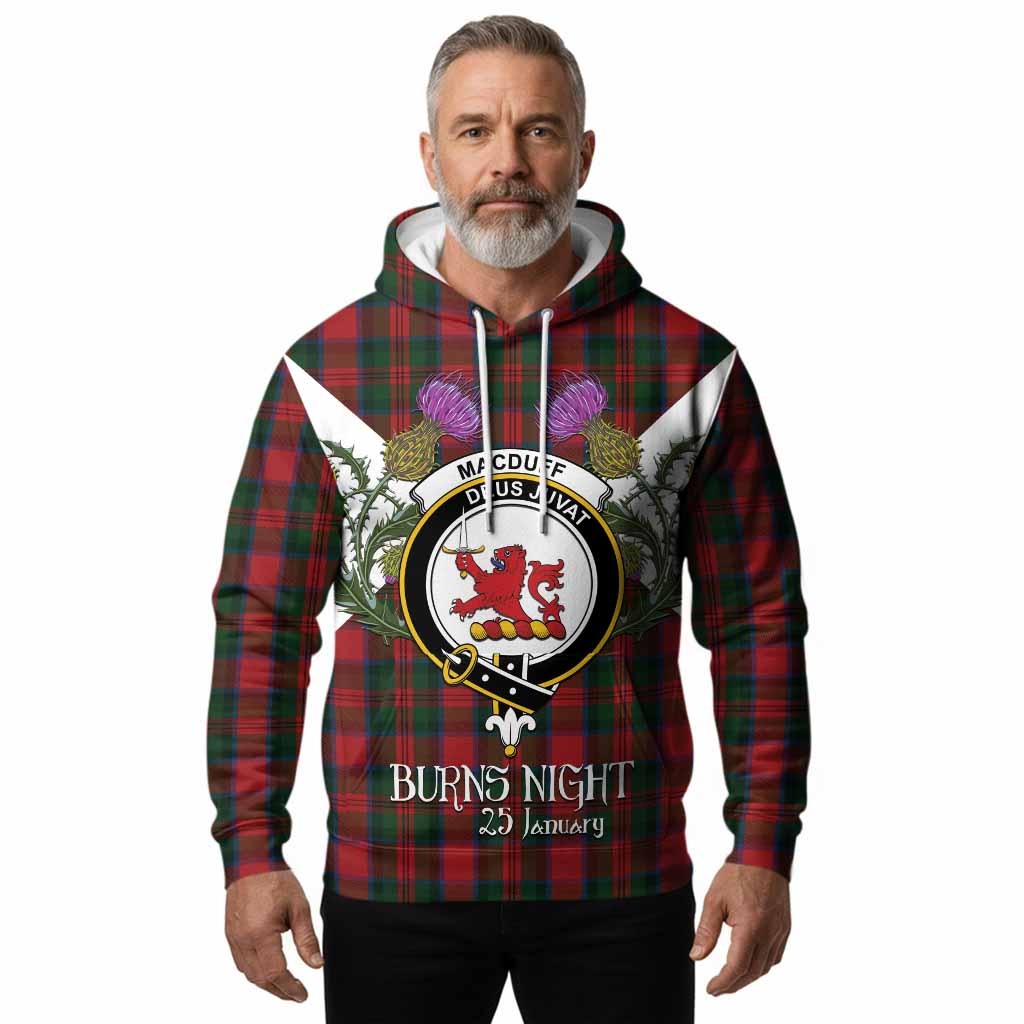 MacDuff (McDuff) Tartan Family Crest Hoodie Scottish Burns Night Thistle Floral