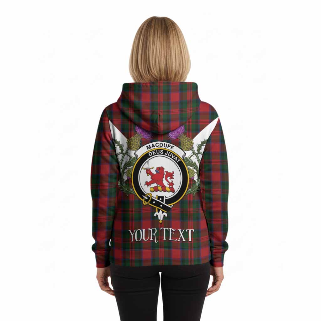 MacDuff (McDuff) Tartan Family Crest Hoodie Scottish Burns Night Thistle Floral