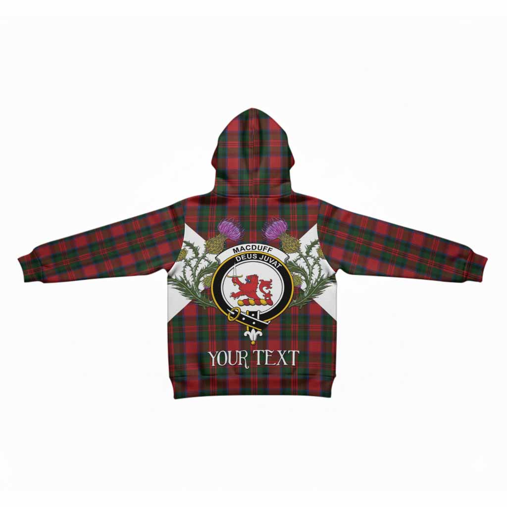 MacDuff (McDuff) Tartan Family Crest Kid Hoodie Scottish Burns Night Thistle Floral
