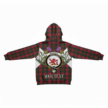 MacDuff (McDuff) Tartan Family Crest Kid Hoodie Scottish Burns Night Thistle Floral