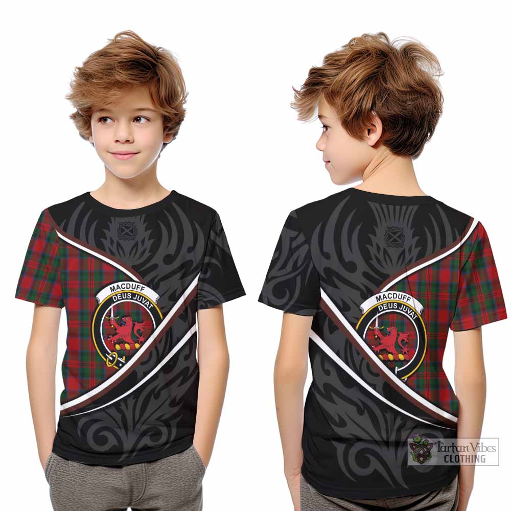 MacDuff (McDuff) Tartan Family Crest Kid T-shirt Celtic Scottish Thistle Floral - Tartan Vibes Clothing