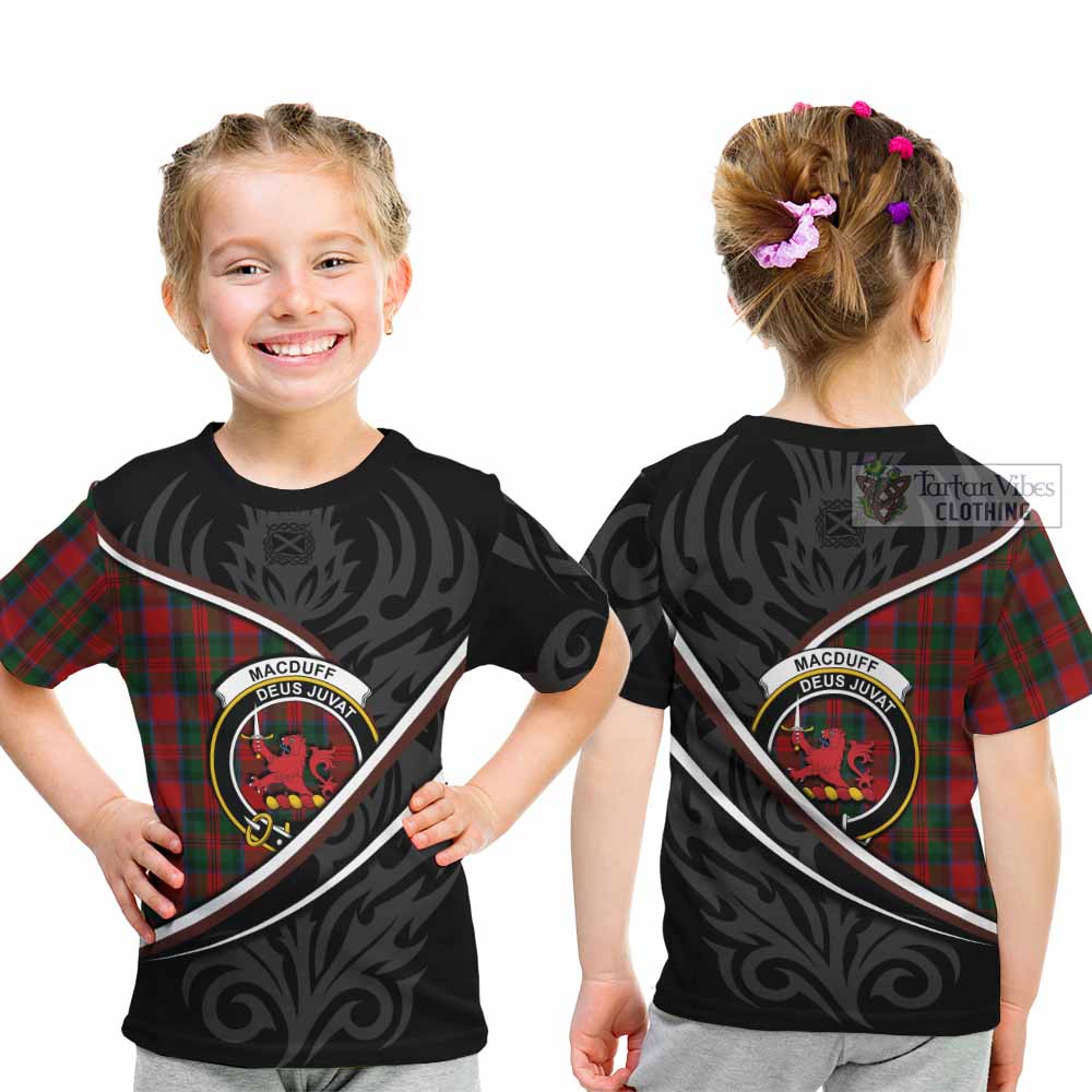 MacDuff (McDuff) Tartan Family Crest Kid T-shirt Celtic Scottish Thistle Floral - Tartan Vibes Clothing