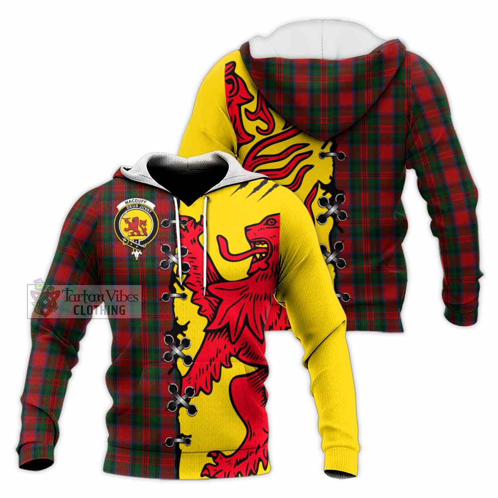 MacDuff (McDuff) Tartan Family Crest Knitted Hoodie Lion Rampant Honor - Tartan Vibes Clothing