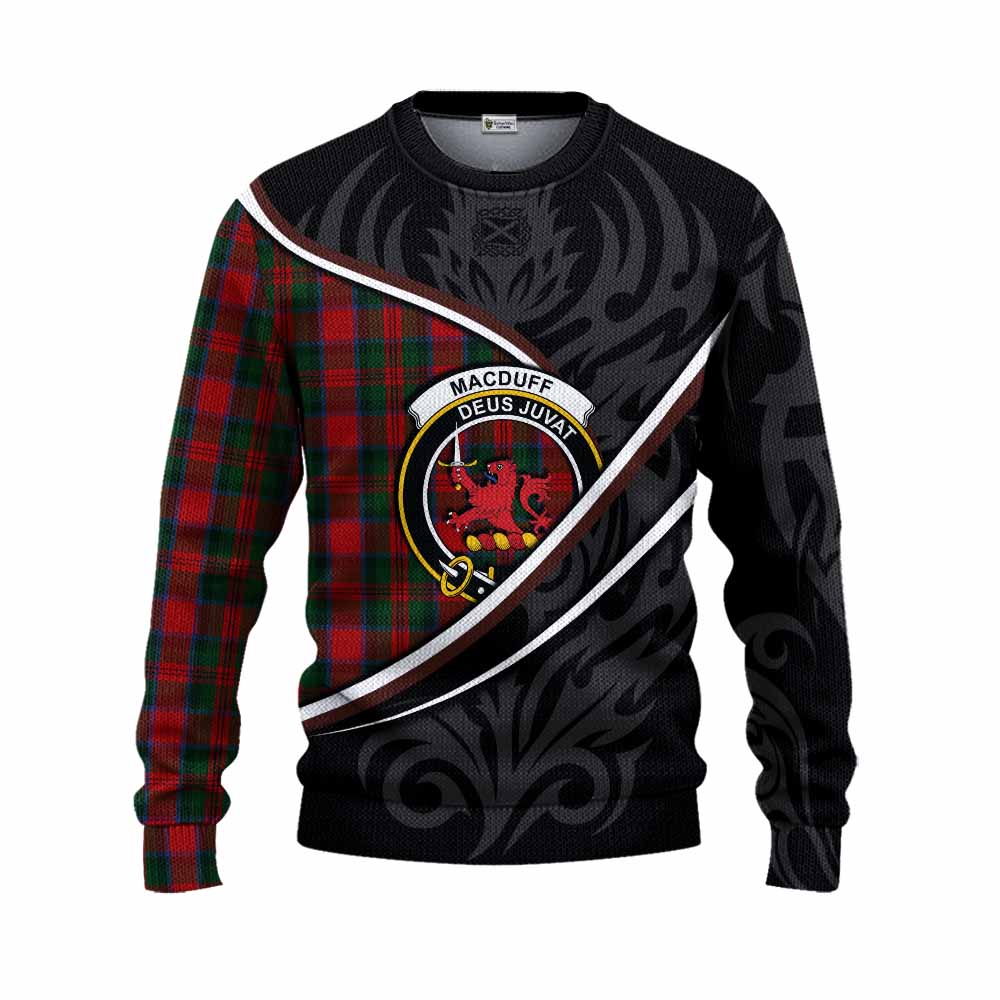 MacDuff (McDuff) Tartan Family Crest Knitted Sweater Celtic Scottish Thistle Floral - Tartan Vibes Clothing