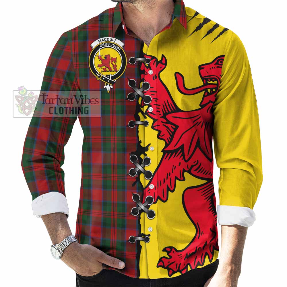 MacDuff (McDuff) Tartan Family Crest Long Sleeve Button Shirts Lion Rampant Honor - Tartan Vibes Clothing