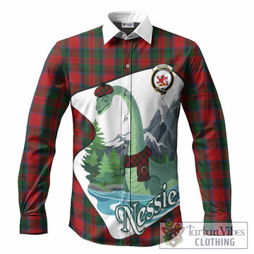 MacDuff (McDuff) Tartan Family Crest Long Sleeve Button Shirts Nessie Scottish Loch Ness Monster