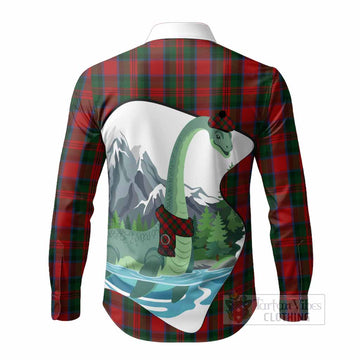 MacDuff (McDuff) Tartan Family Crest Long Sleeve Button Shirts Nessie Scottish Loch Ness Monster