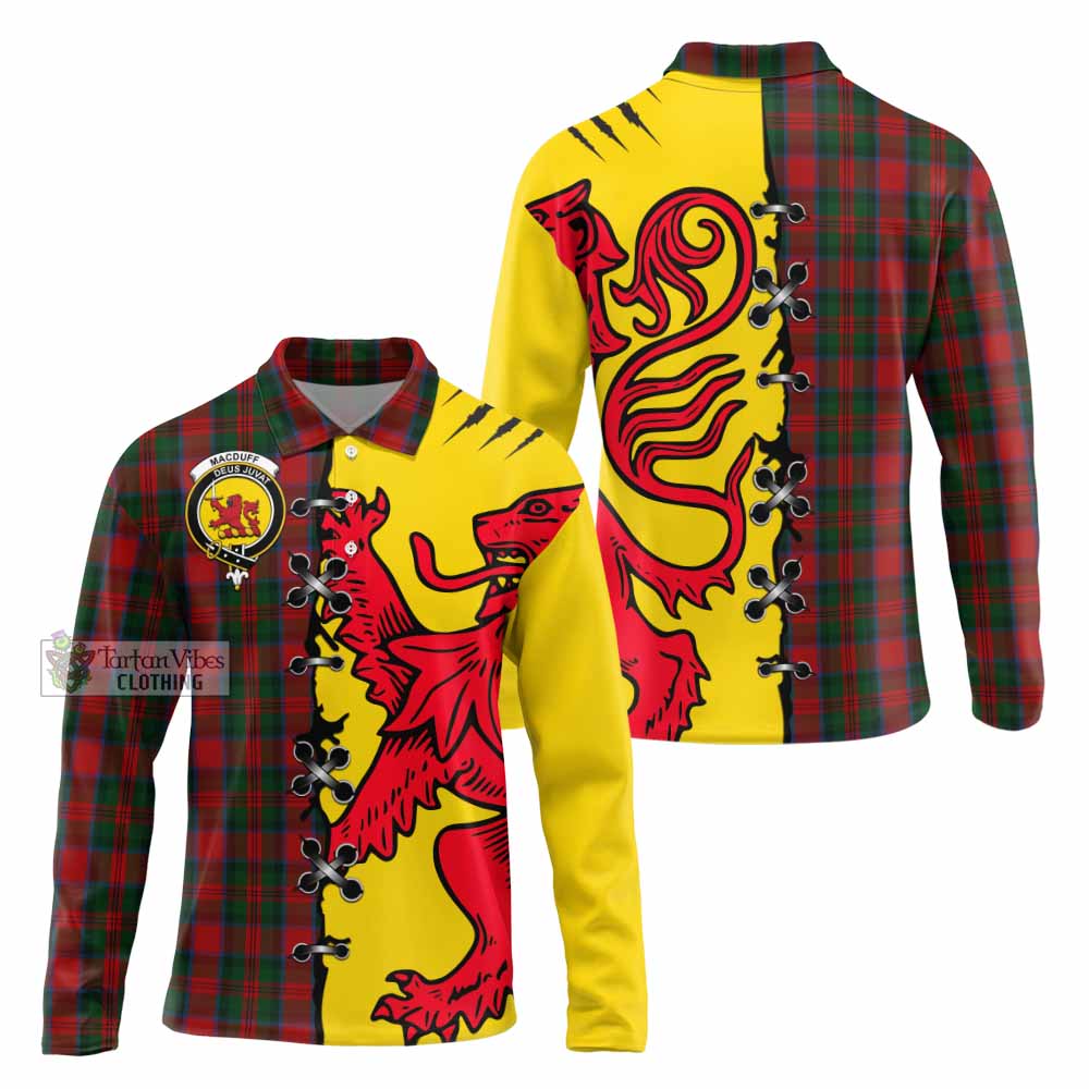 MacDuff (McDuff) Tartan Family Crest Long Sleeve Polo Shirt Lion Rampant Honor - Tartan Vibes Clothing