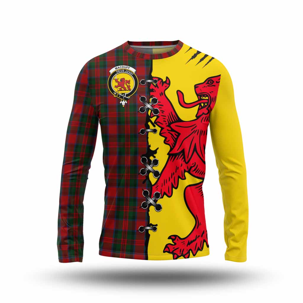MacDuff (McDuff) Tartan Family Crest Long Sleeve T-Shirt Lion Rampant Honor - Tartan Vibes Clothing