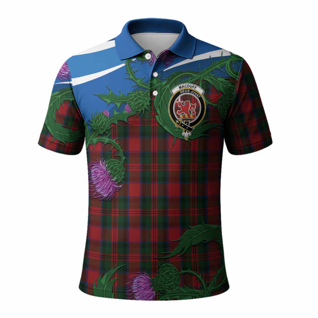 MacDuff (McDuff) Tartan Family Crest Polo Shirt Thistle in Minimalism