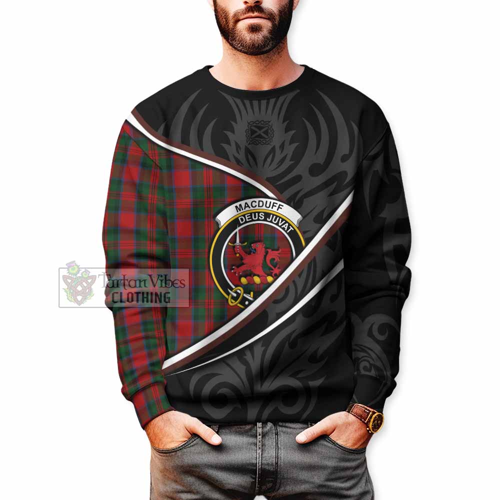 MacDuff (McDuff) Tartan Family Crest Sweatshirt Celtic Scottish Thistle Floral - Tartan Vibes Clothing