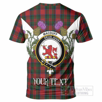 MacDuff (McDuff) Tartan Family Crest T-Shirt Scottish Burns Night Thistle Floral