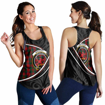 MacDuff (McDuff) Tartan Family Crest Women Racerback Tanks Celtic Scottish Thistle Floral - Tartan Vibes Clothing