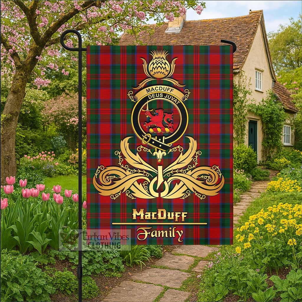 MacDuff (McDuff) Tartan Garden Flag with Highland Thistle Cherish Family Crest Style - Tartan Vibes Clothing