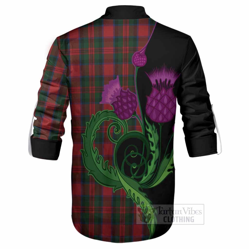 MacDuff (McDuff) Tartan Ghillie Shirt Traditional Scottish Thistle