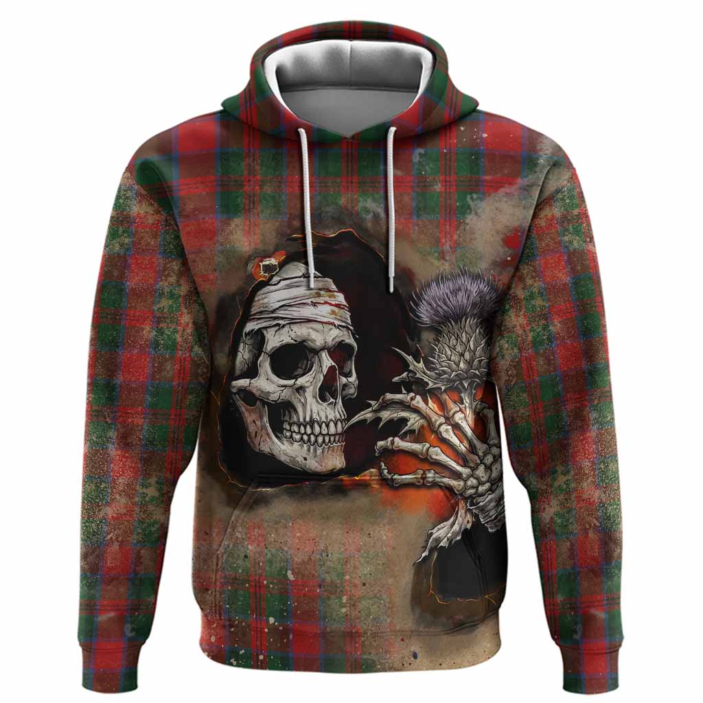 MacDuff (McDuff) Tartan Hoodie Halloween Skeleton With Thistle Burning Effect