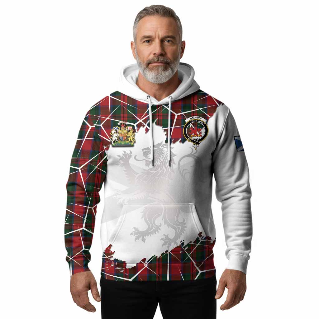 MacDuff (McDuff) Tartan Hoodie with Family Crest and Lion Rampant Grunge Style