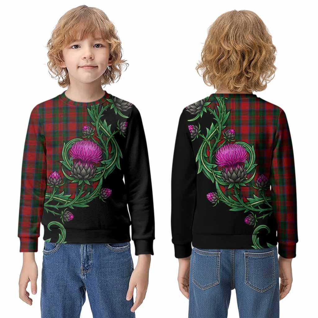 MacDuff (McDuff) Tartan Kid Knitted Sweatshirt Resilient Scottish Thistle - Tartan Vibes Clothing