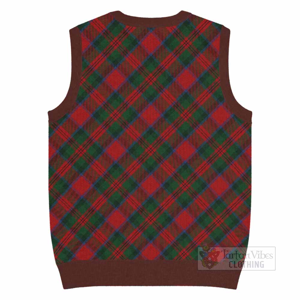 MacDuff (McDuff) Tartan Knitted V-Neck Vest with Family Crest Cross Style