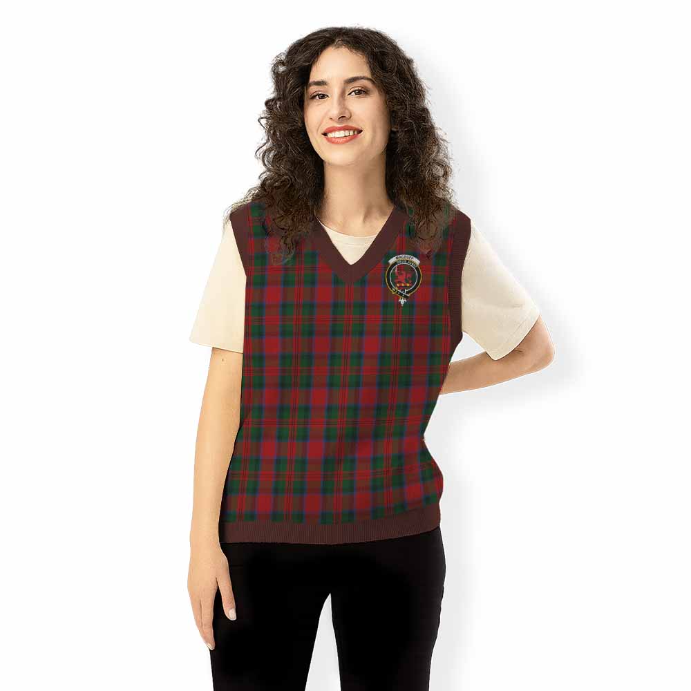 MacDuff (McDuff) Tartan Knitted V-Neck Vest with Family Crest - Tartan Vibes Clothing