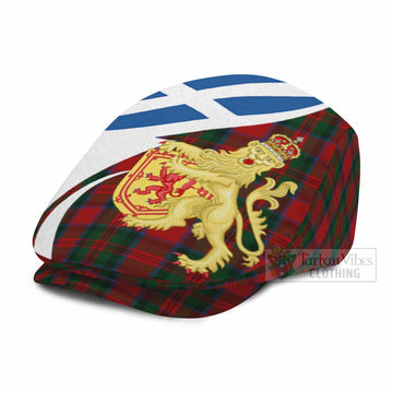MacDuff (McDuff) Tartan Lion Rampant Flat Cap, Jeff Cap Classic Scottish Style