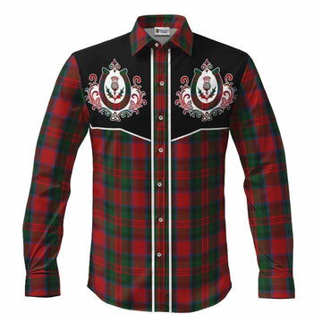 MacDuff (McDuff) Tartan Long Sleeve Button Shirts Horseshoe Ornament Men's Shirt S - Tartan Vibes Clothing