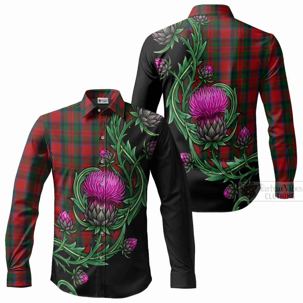 MacDuff (McDuff) Tartan Long Sleeve Button Shirts Resilient Scottish Thistle