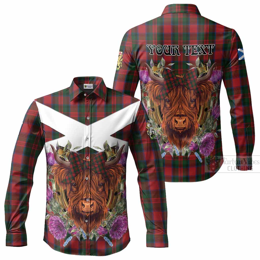 MacDuff (McDuff) Tartan Long Sleeve Button Shirts Scottish Thistle Heilan Coo