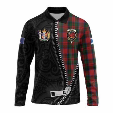 MacDuff (McDuff) Tartan Long Sleeve Polo Shirt New Zealand Pattern Unique Zipper Stylized