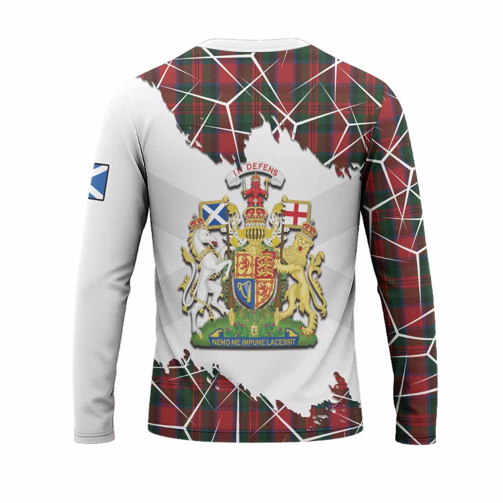 MacDuff (McDuff) Tartan Long Sleeve T-Shirt with Family Crest and Lion Rampant Grunge Style