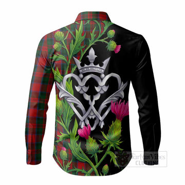 MacDuff (McDuff) Tartan Luckenbooth Long Sleeve Button Shirts Silver Heart Crown Thistle Floral - Tartan Vibes Clothing