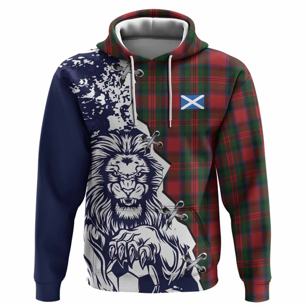 MacDuff (McDuff) Tartan Scottish Hoodie Angry Lion With Soccer Ball Style