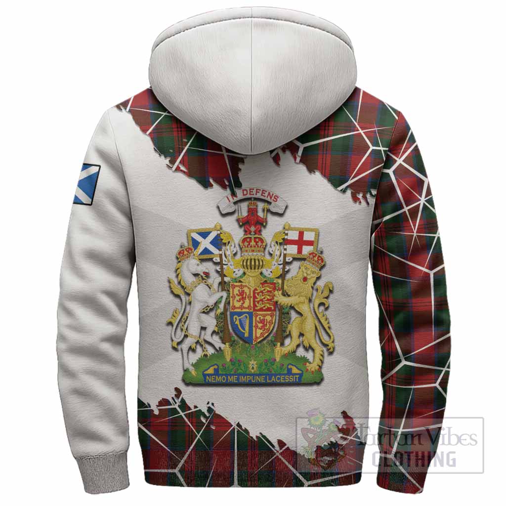 MacDuff (McDuff) Tartan Sherpa Hoodie with Family Crest and Lion Rampant Grunge Style