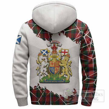 MacDuff (McDuff) Tartan Sherpa Hoodie with Family Crest and Lion Rampant Grunge Style