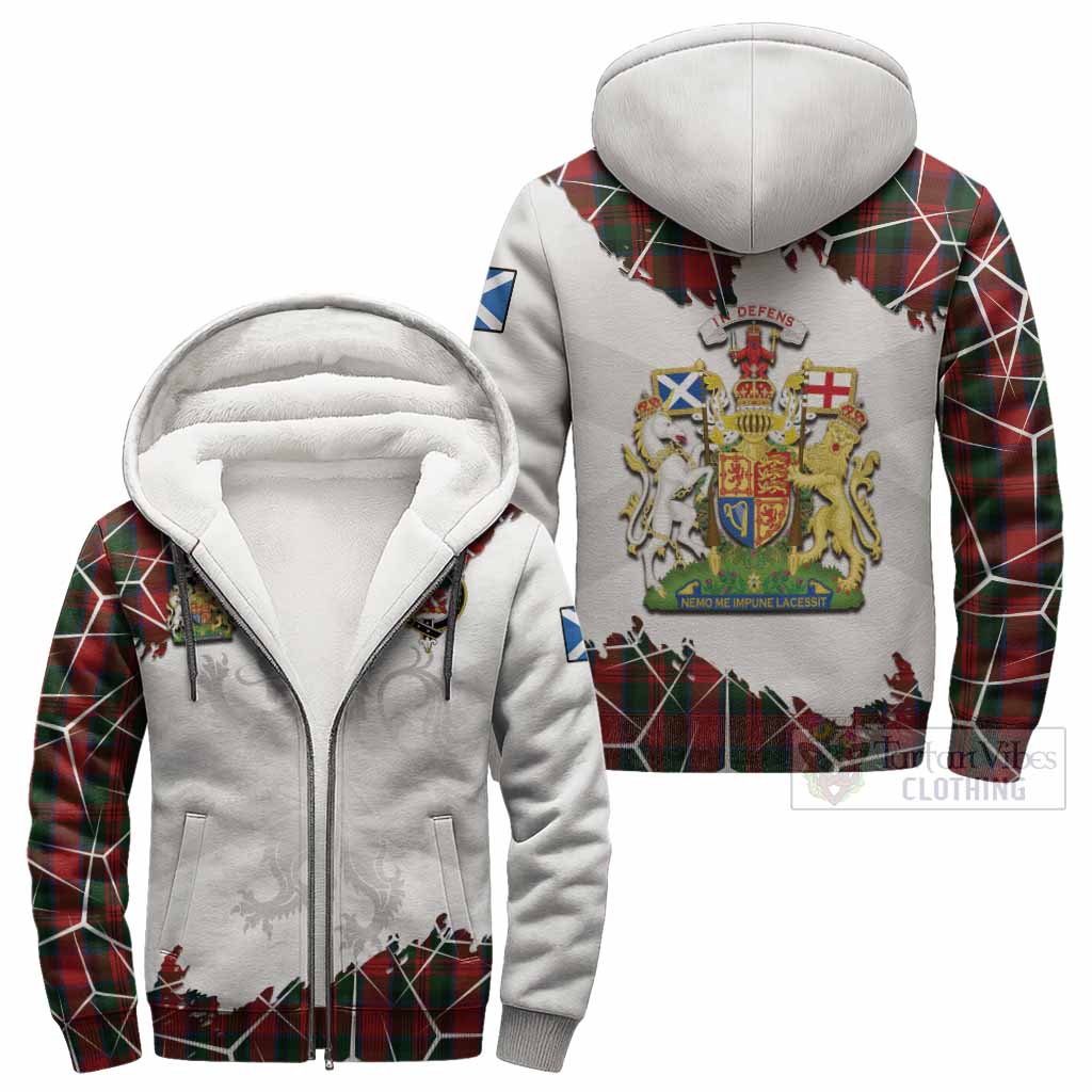 MacDuff (McDuff) Tartan Sherpa Hoodie with Family Crest and Lion Rampant Grunge Style