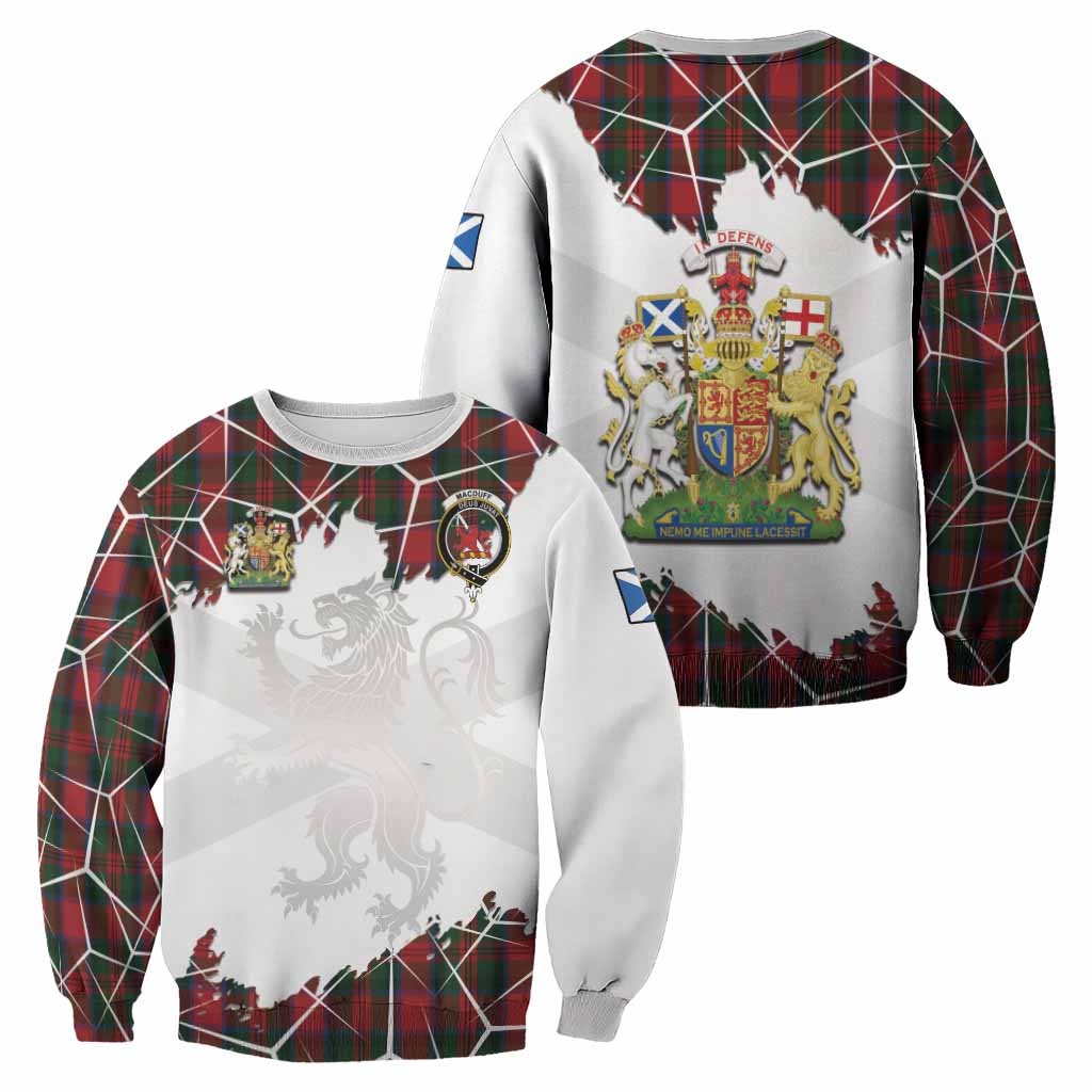 MacDuff (McDuff) Tartan Sweatshirt with Family Crest and Lion Rampant Grunge Style