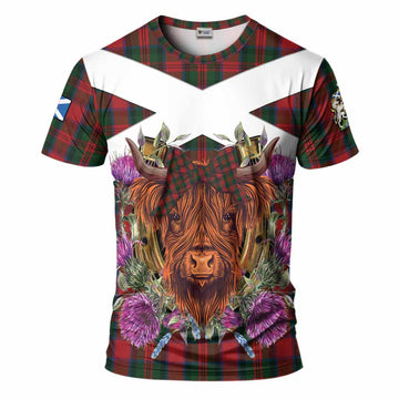 MacDuff (McDuff) Tartan T-Shirt Scottish Thistle Heilan Coo