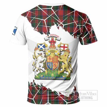 MacDuff (McDuff) Tartan T-Shirt with Family Crest and Lion Rampant Grunge Style