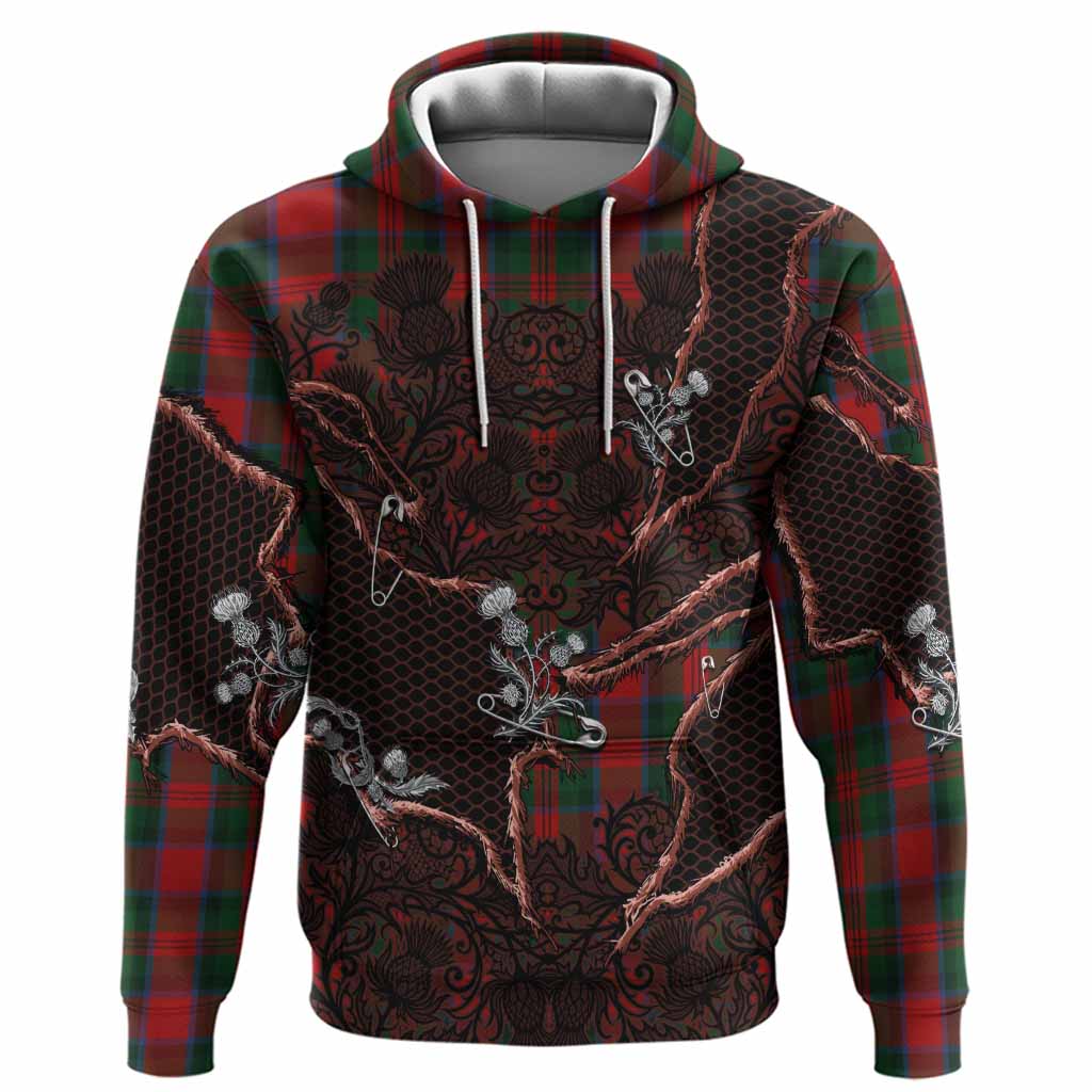 MacDuff (McDuff) Tartan Thistle Dark Gothic Hoodie Pullover Hoodie - Tartan Vibes Clothing