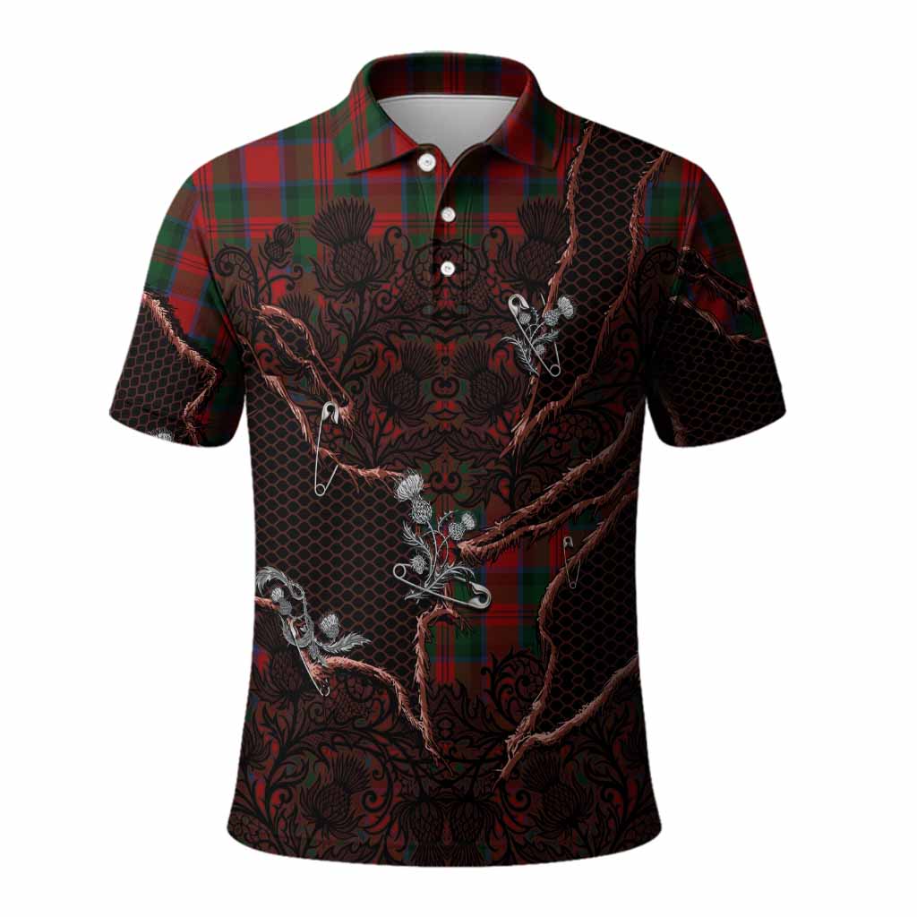 MacDuff (McDuff) Tartan Thistle Dark Gothic Polo Shirt Kid - Tartan Vibes Clothing