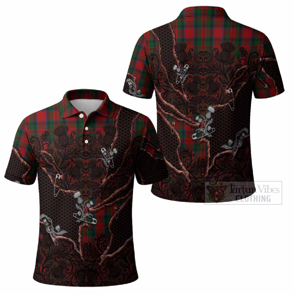 MacDuff (McDuff) Tartan Thistle Dark Gothic Polo Shirt - Tartan Vibes Clothing