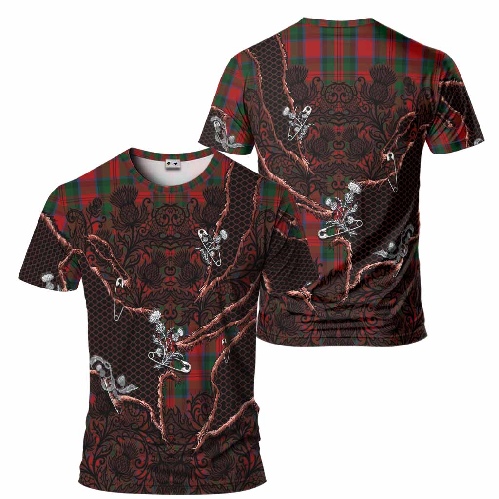 MacDuff (McDuff) Tartan Thistle Dark Gothic T-Shirt - Tartan Vibes Clothing