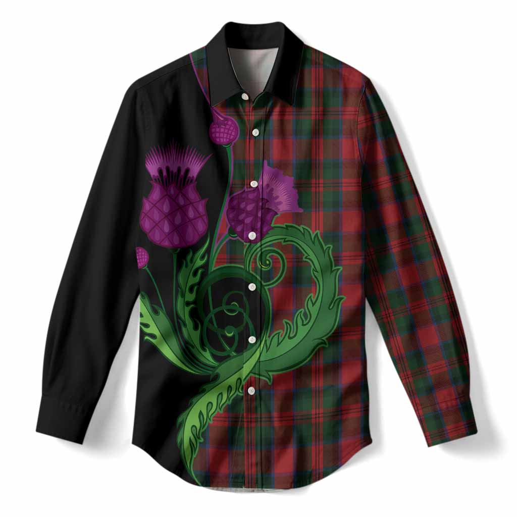 MacDuff (McDuff) Tartan Women Casual Shirt Traditional Scottish Thistle