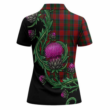 MacDuff (McDuff) Tartan Women Polo Shirt Resilient Scottish Thistle