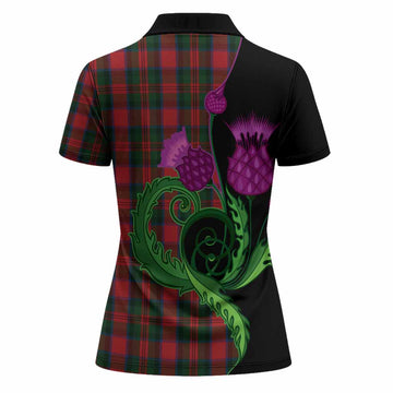 MacDuff (McDuff) Tartan Women Polo Shirt Traditional Scottish Thistle