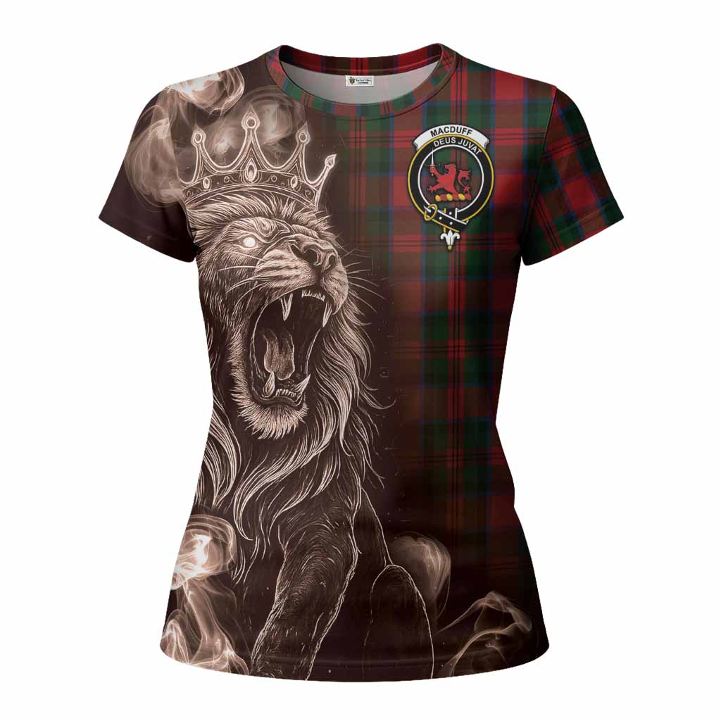 MacDuff (McDuff) Tartan Women T shirt Roaring Lion Heritage