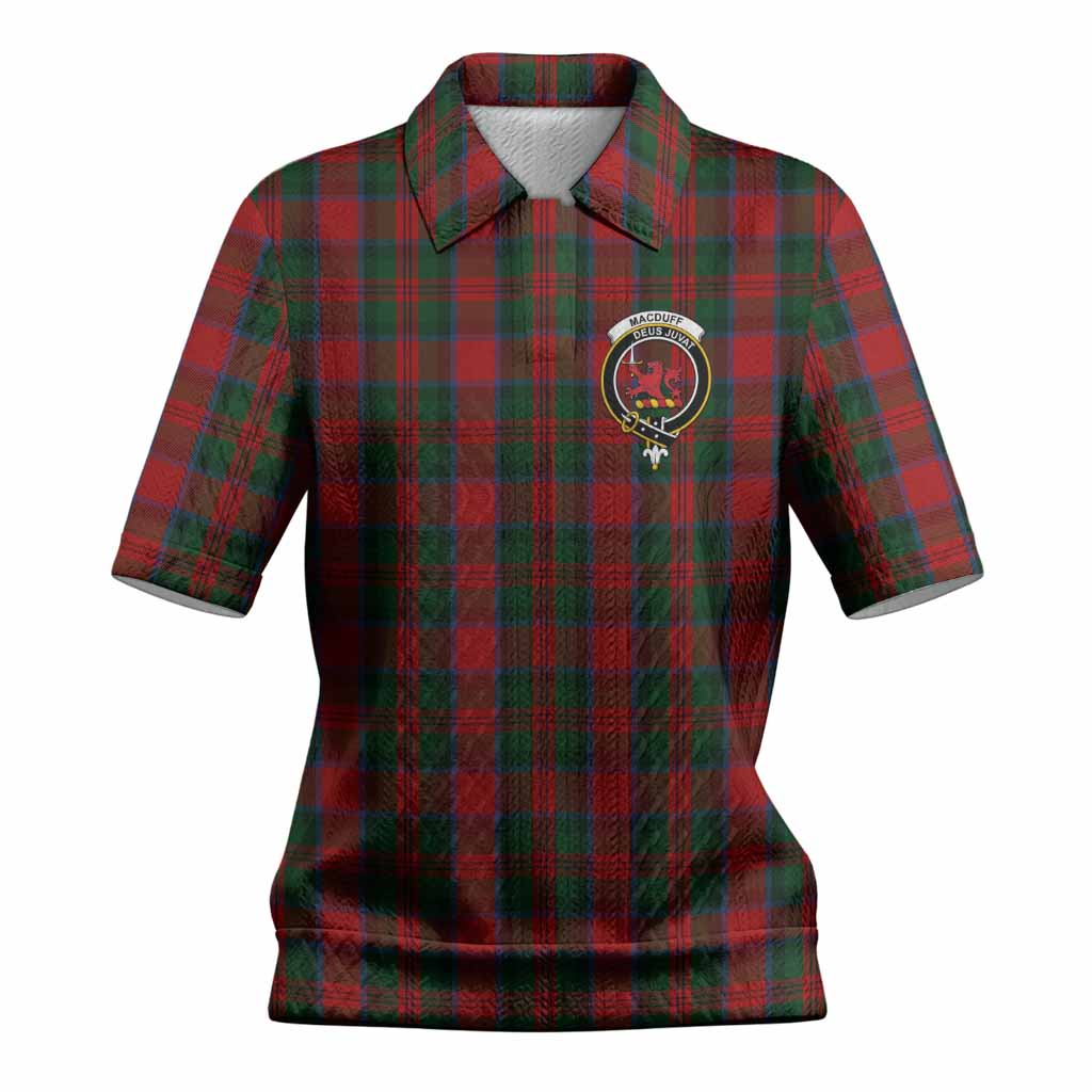 MacDuff (McDuff) Tartan Women’s Polo Sweater Top with Family Crest