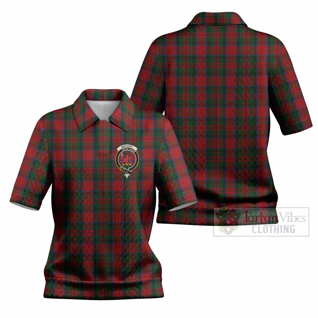 MacDuff (McDuff) Tartan Women’s Polo Sweater Top with Family Crest