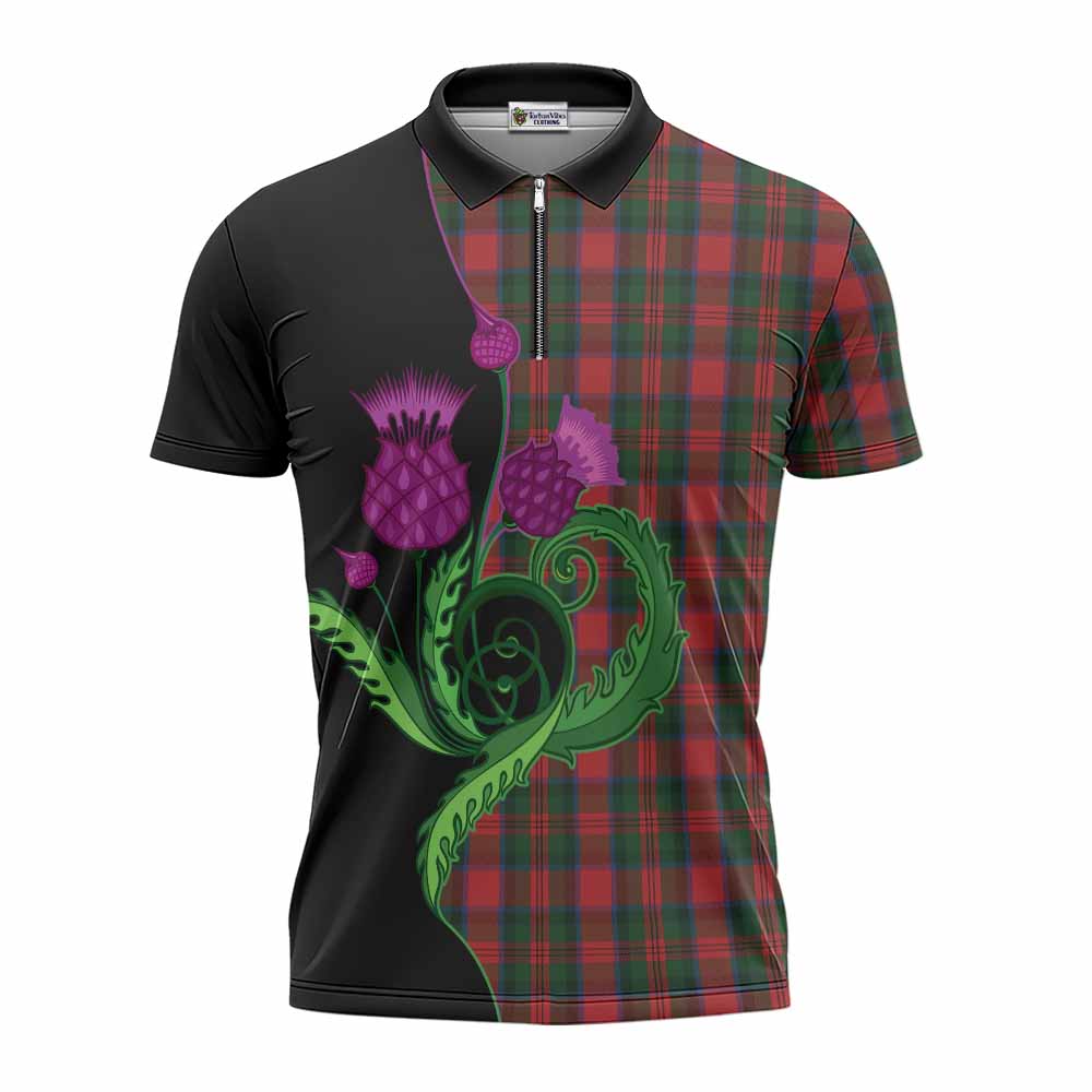 MacDuff (McDuff) Tartan Zipper Polo Shirt Traditional Scottish Thistle